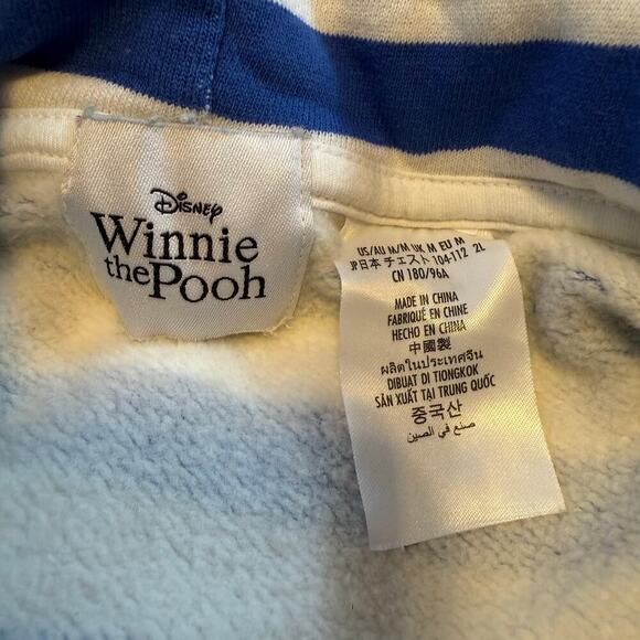 Winnie the Pooh Blue and White Striped Hoodie Medium SOLD OUT Disney Parks VGUC - Picture 8 of 8